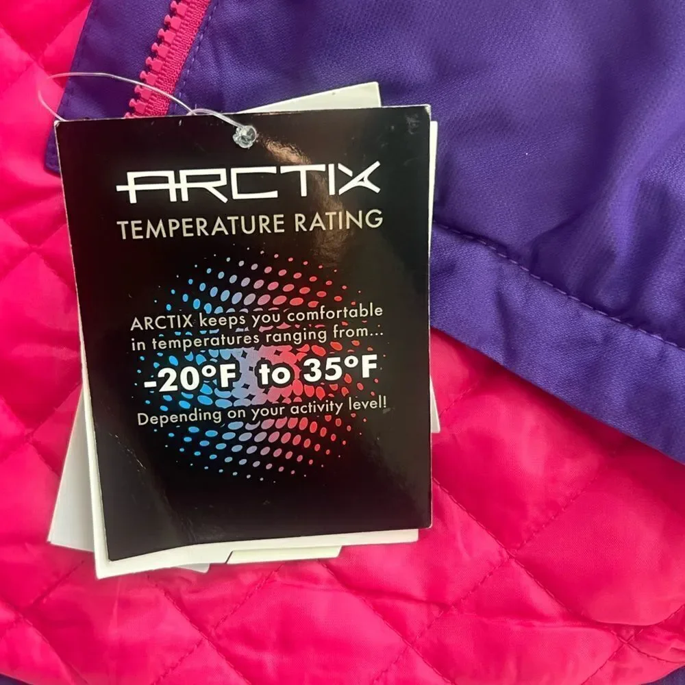 NWT ARCTIX Kids Jackalope Insulated Outdoor Purple Pink Winter Jacket size XL